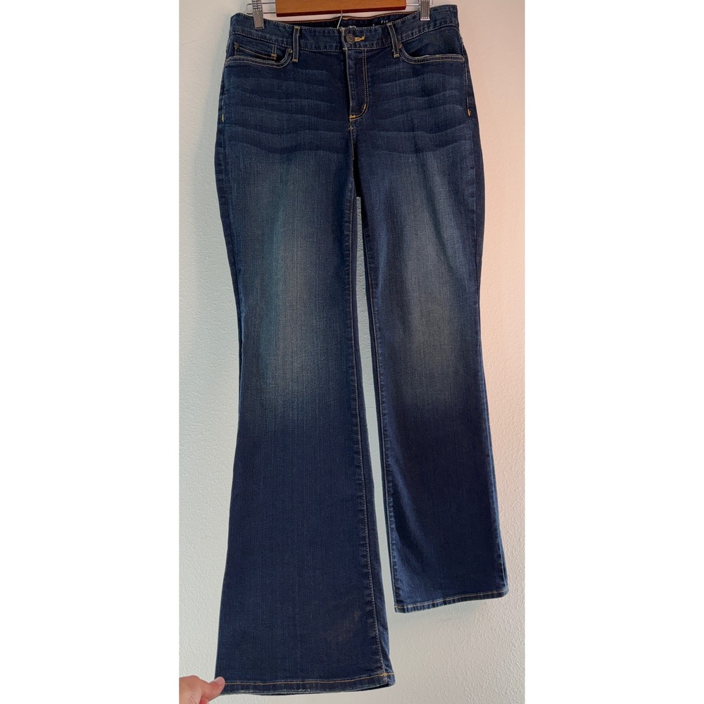 Eddie Bauer Curvy Bootcut Denim Jeans Washed Blue Western Minimalist Casual 10